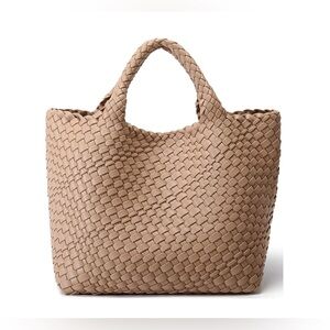 NWOT Woven Vegan Purse  for Women Top-handle Shoulder  Soft Summer Hobo Tote Bag